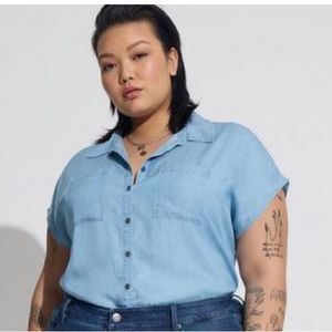 Torrid size 1 collared dolman shirt